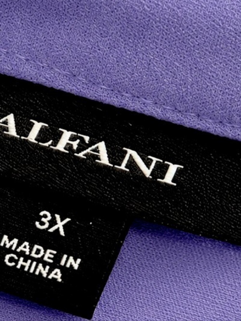 Alfani Women's 3X Purple V-Neck Long Sleeve Blouse Plus Size Flowy Tunic Top - Picture 4 of 8